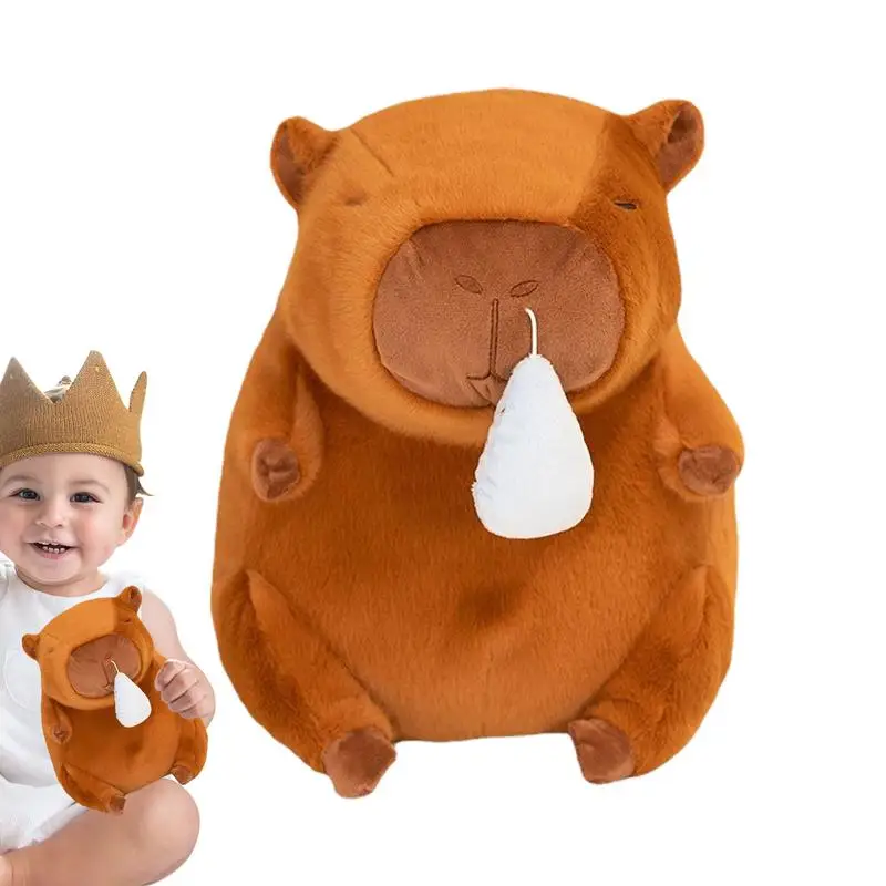 

Capybara Plushies Cute and Adorable Capybara Plushies Throw Pillow Runny Nose Adorable Soft 33cm Comfortable Capybara Plushie