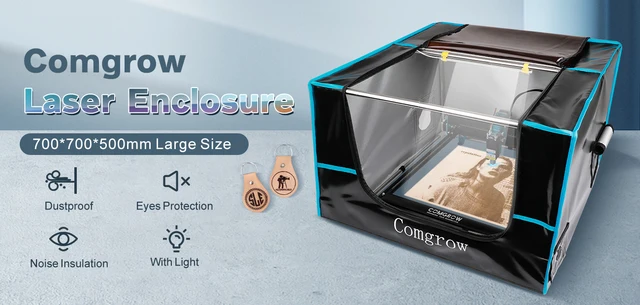 Laser Engraver Enclosure With Vent , Eye Protection Fireproof Protective  Cover for CNC Engraving Cuting Machine Tent 70*70*40cm - AliExpress