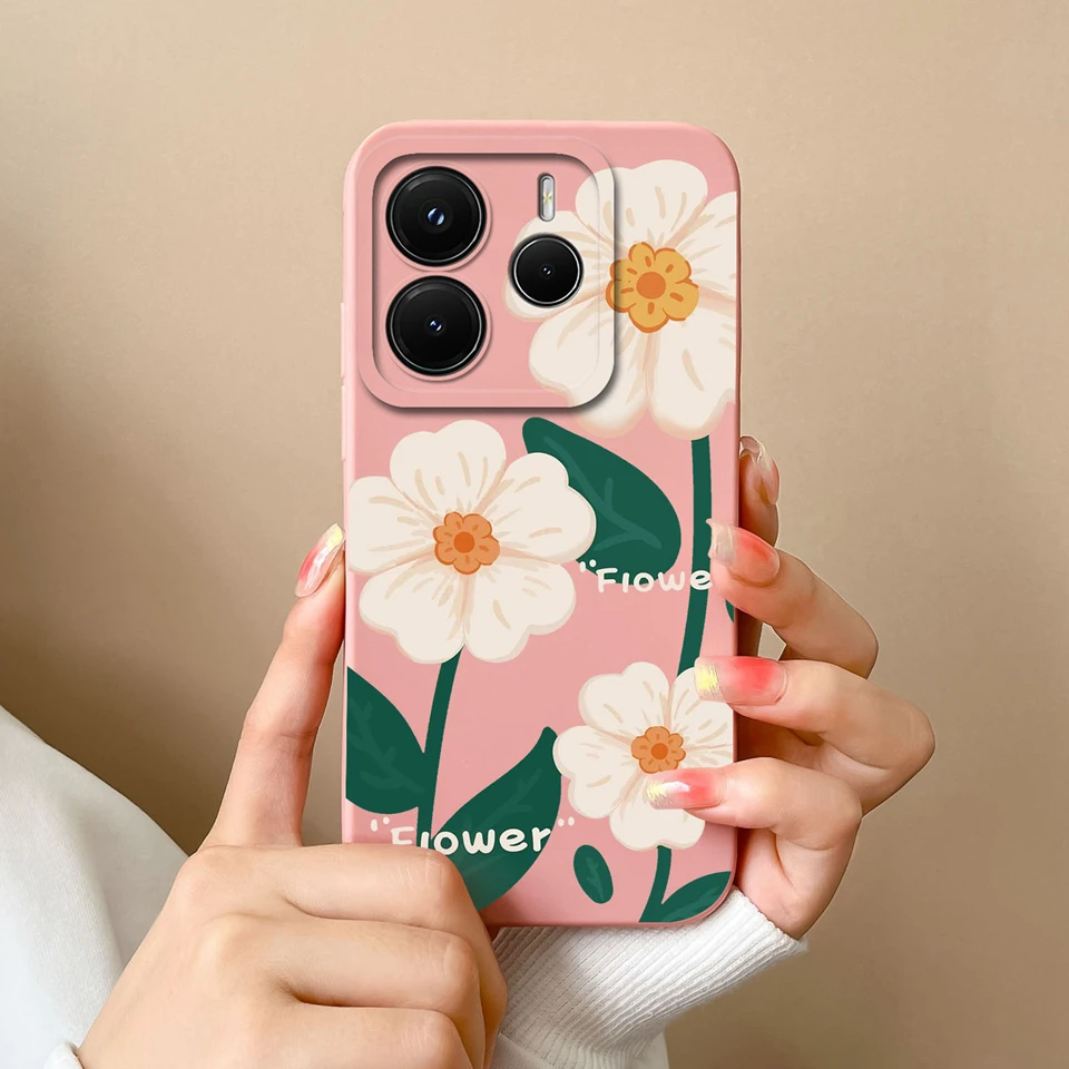 Rose Avocado Liquid Durable Non-Slip Silicone Back Cover