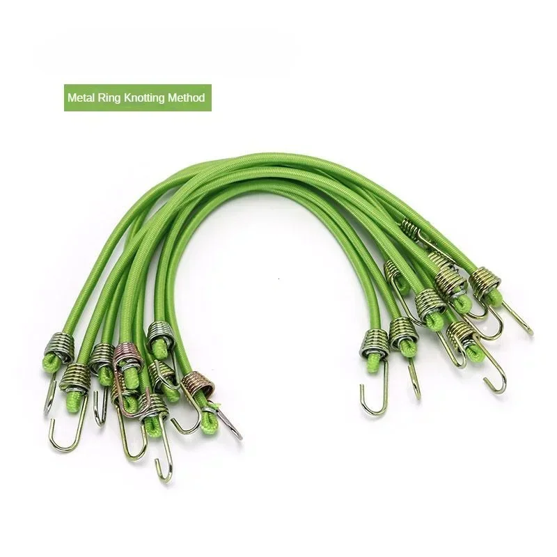 Elastic Bungee Cord Heavy Duty Luggage Straps Rope Hooks 25-30cm Stretch Tie Tent Outdoor Accessories