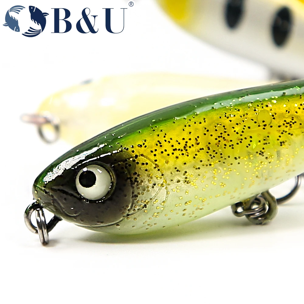 B&U Topwater Pencil Fishing Lure Surface Floating Bait Top Water