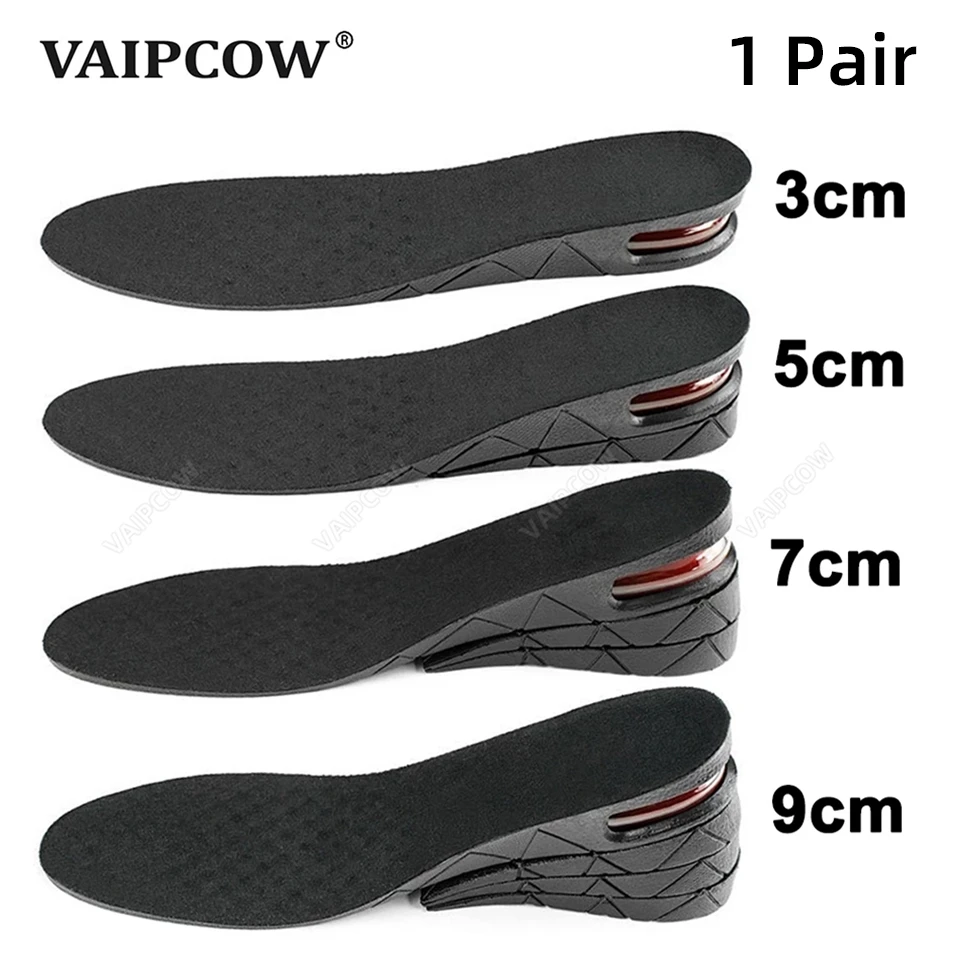 3 9cm Invisible Height Increase Insole Cushion Height Adjustable Shoe Heel insoles Insert Taller