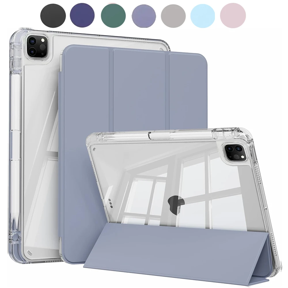 iPad Pro 11 Case with Pencil Holder and Shockproof Clear Design