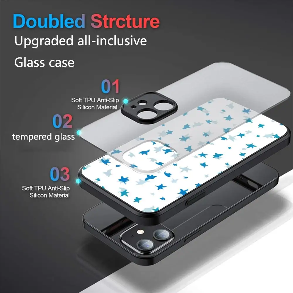 Heartstopper Starry Blue Glass Phone Case