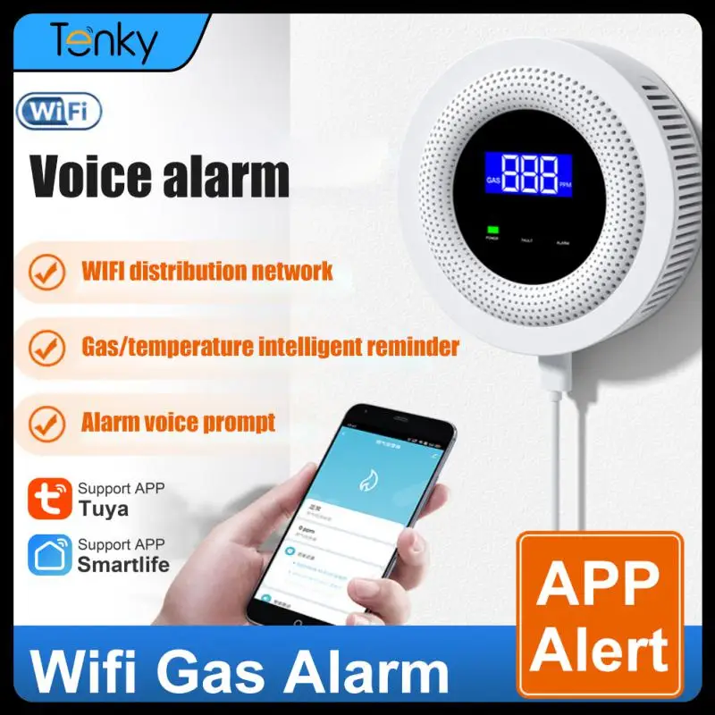 Tuya Smart Home Wifi Gas Detector Combustible Smart LPG Gas Alarm