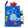 Baby Cloth Books Toys, Touch and Feel Crinkle Cloth Book for Infant Baby 0-36 Months, Early Development Interactive Soft Toys 4