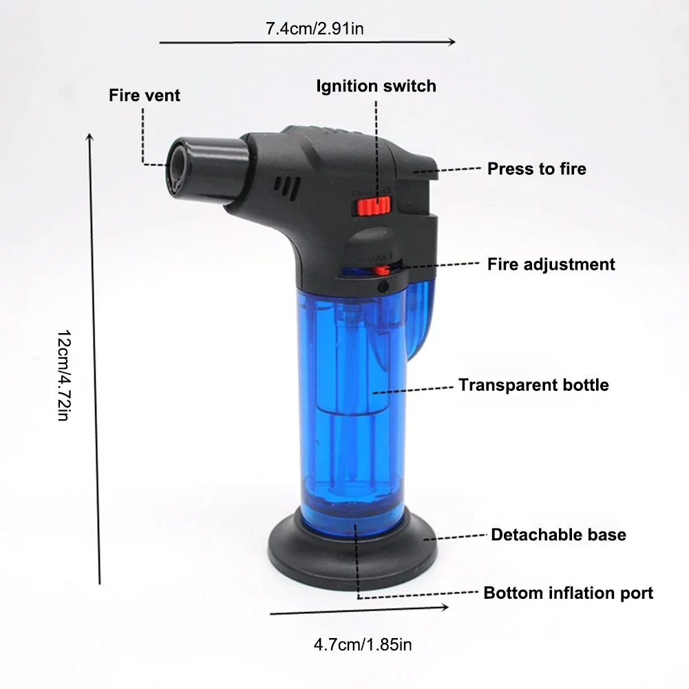 Fashion Butane Lighter Torch Refillable Adjustable Flame Lighter Chef Cooking Torch BBQ Ignition Picnic Tool Mini Lighters bbq lighter butane gas lighter cigarette lighter