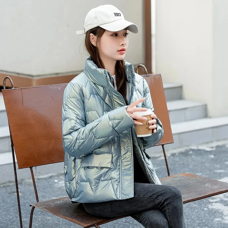 

Autumn New Short Down Cotton-Padded Women 2023 High-Grade Winter Parkas Velvet Thick Warm Coat Female Loose Outerwear Tide G2924