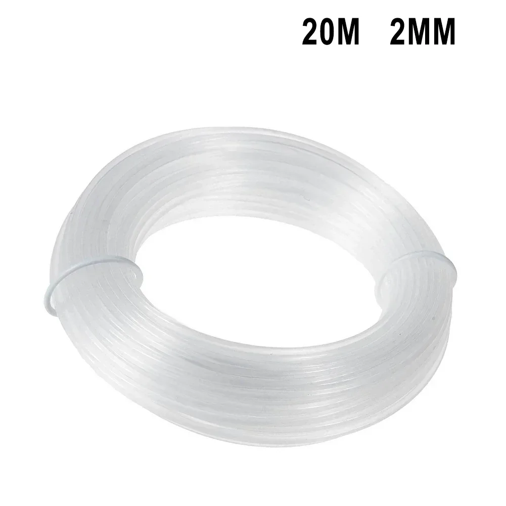 20M Lawn Trimmer Thread Replacement Trimmer Cord 1.6/2.0mm White Nylon Grass Trimmer Mower Line Garden Tool Accessories