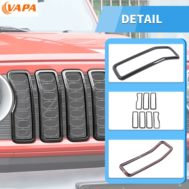 الجبهة مصبغة حلقة غطاء الكسوة ABS الديكور ل جيب را...