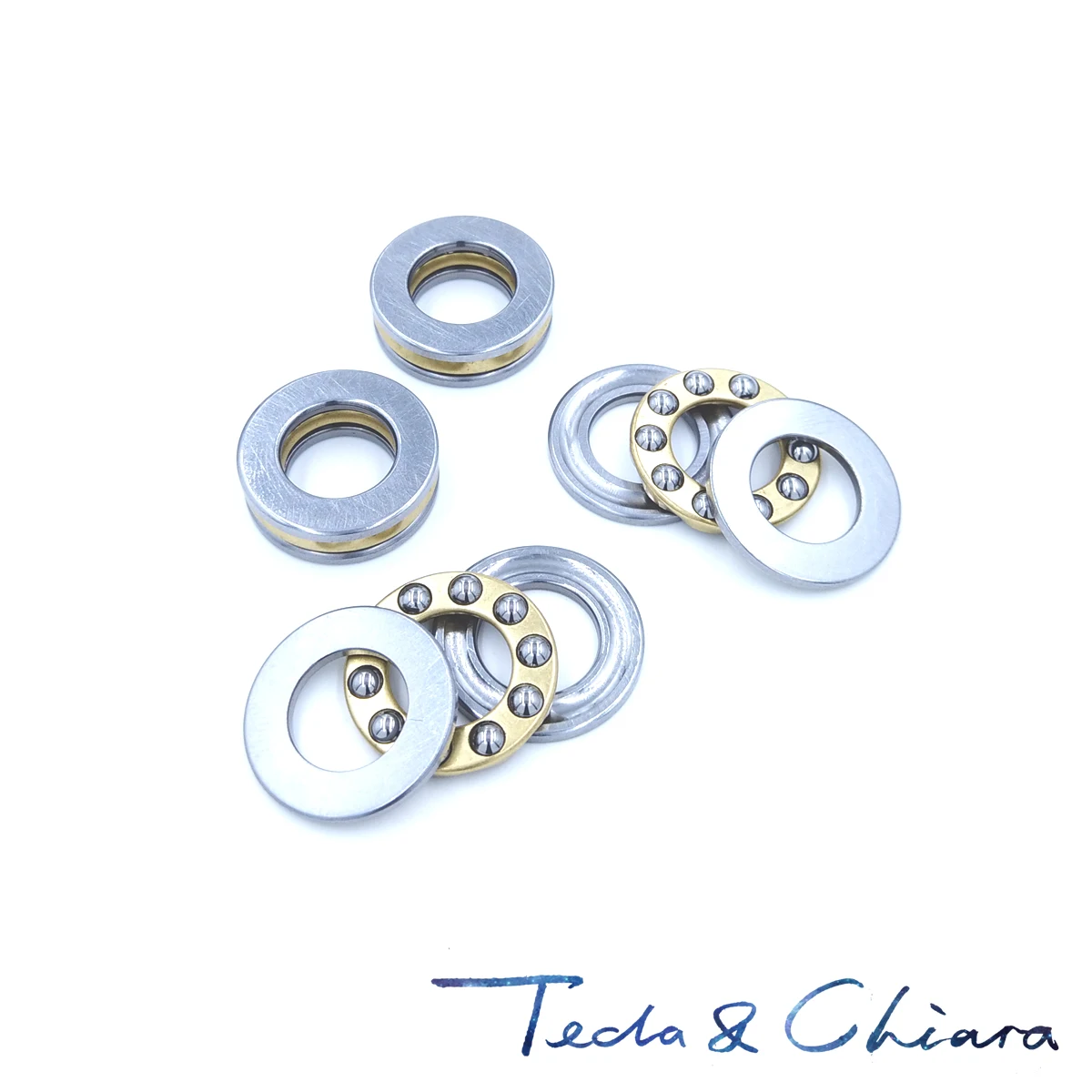 1Pc F5-12M 5 x 12 x 4 mm Axial Ball Thrust Bearing 3-Parts 3-in-1 Plane