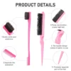 Hair Styling Comb Set Teasing Hair Brush Triple Teasing Comb Rat Tail Combs Edge Brush Hair Tail Tools Braid Tool Loop 6