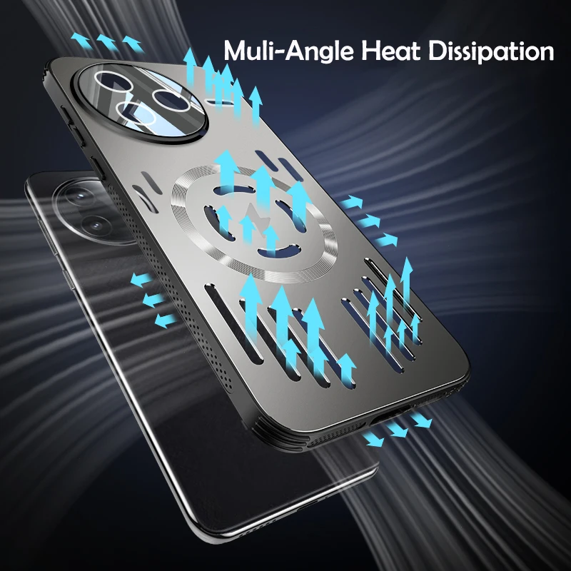 Enhanced Magnetic Wireless Charging Protective Case with Heat Dissipation