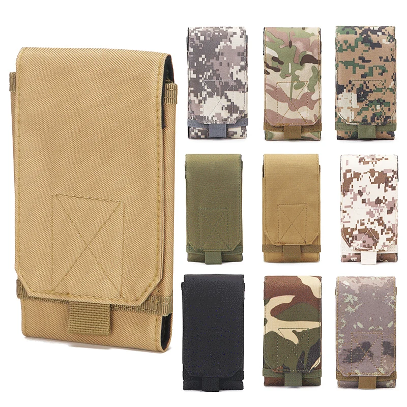 Tactical Waist Pouch 6 Inch Cell Phone Pouch Waist Bag Molle Outdoor Universal Running Mobile Phone Case Camping Hunting Accessories