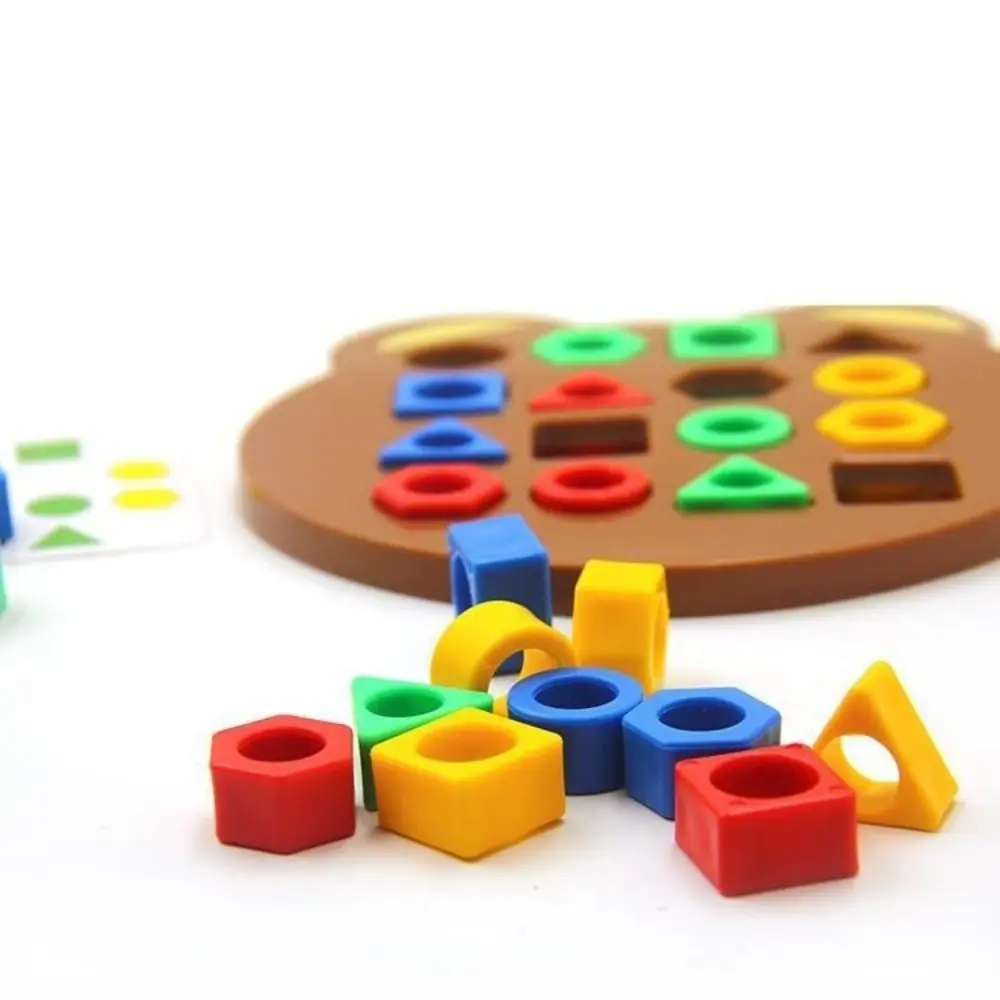 Puzzle Board Geometry Shape Matching Toy Pattern Cognitive Montessori Shape Matching Board Game DIY Challenges