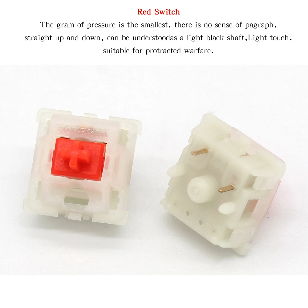 Gateron Mechanical Keyboard Switch 5Pin Blue White Red Black 35g 45g 55g 60g 80g RGB SMD Switches for Mx Switch Compatible