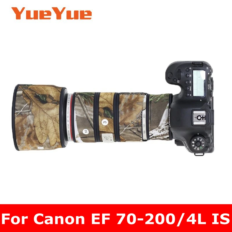 For Canon Ef 70200mm F4 L Is Usm Waterproof Lens Camouflage Coat Rain
