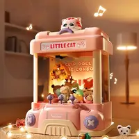 Claw Machine Arcade Toy Candy Grabber Prize Dispenser with Led Light Mini Vending Machine for Kids Electronic Arcade Game Prize 2