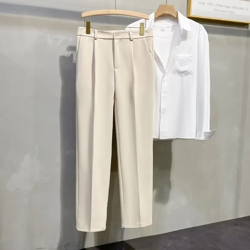 thumbnail image 1 of Pantalones de trabajo de oficina color caqui para hombre, trajes de sastrería social para hombre, pantalones, ropa, oferta, ropa de primera calidad, 1 of 5