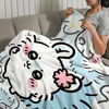 Cute Momonga C-Chiikawa Cartoon Blanket Plush Nap Sofa rug for Living Room Warm Office Bedroom Birthday Home Travel Kid Gifts 6