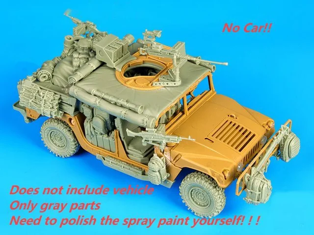 1:35 Scale Resin Die-casting Of Hummer Armored Vehicle Parts Modification Does Not Include Tank Unpainted Model 35843 1
