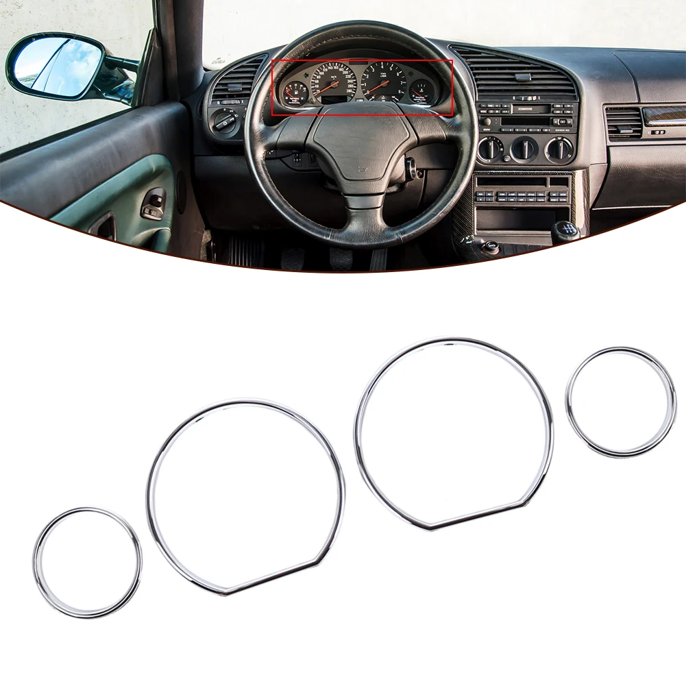 

Speed Meter Decor Chrome Gauge Cluster Bezal Dashboard Chrome Ring For BMW E36 2024 Hot Sale Brand New And High Quality