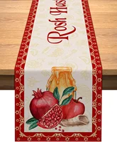Linen Rosh Hashanah Table Runner Shana Tova Table Decoration Jewish New Year Party Home Kitchen Dining Room Table Decor 1