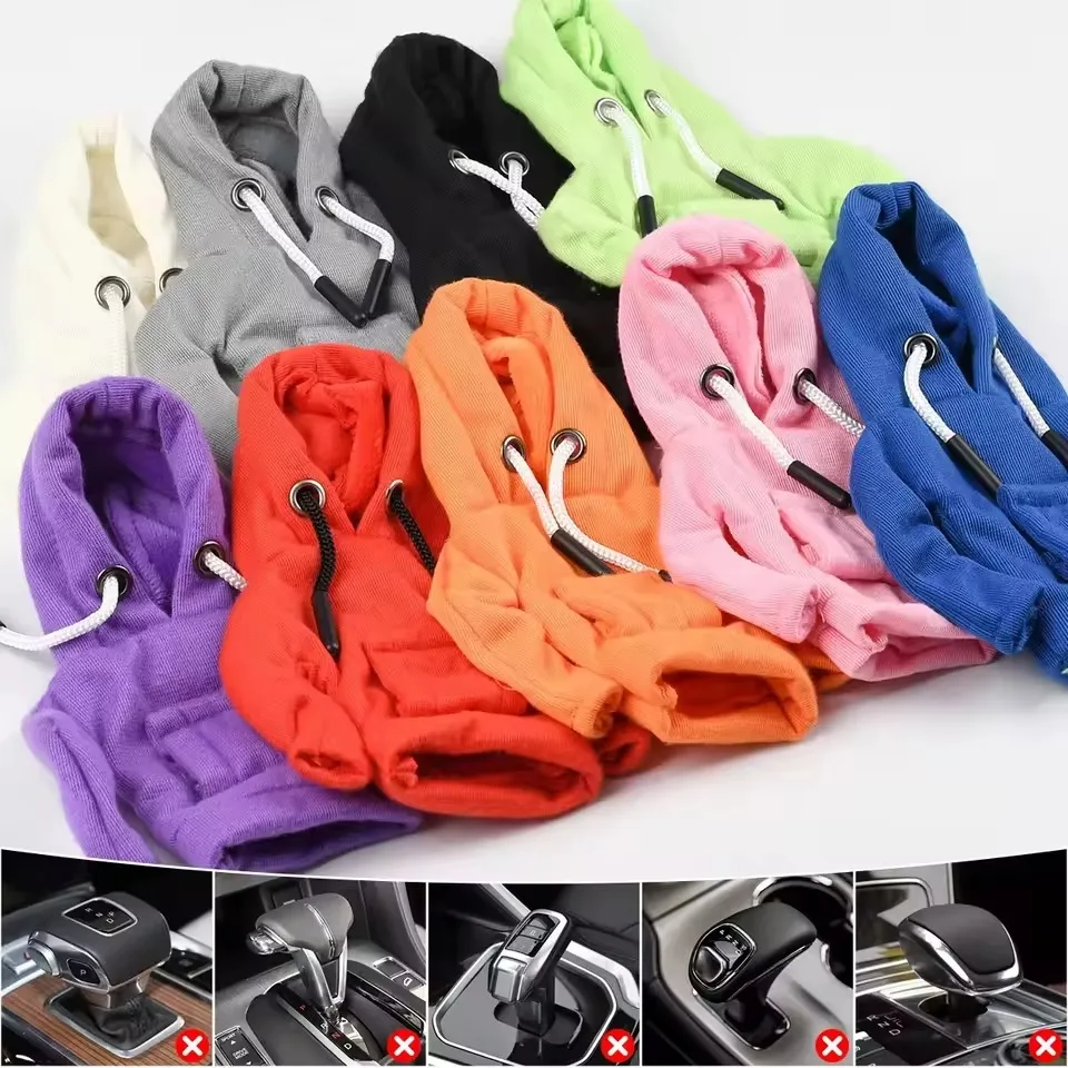 Cotton Polyester Car Gear Shift Hoodie Cover