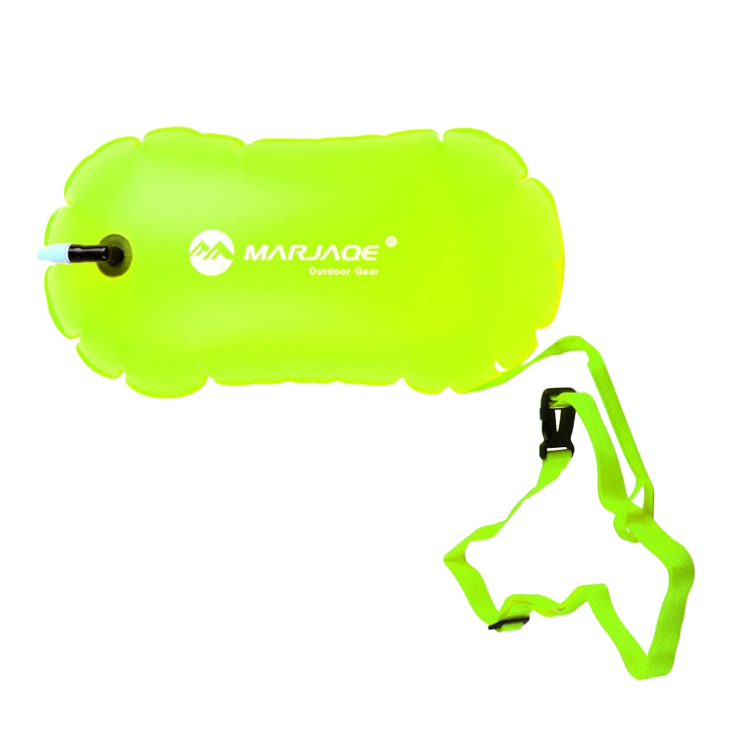 High Visibility Swim Bubble Buoy Swimming Tow Float For Open Water Swimmers Triathletes Snorkelers Flotation Device Waist Belt