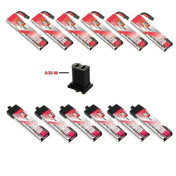 6PCS GNB 3.8V 720mAh 1S 100C/200C HV 4.35V LiHV Battery With A30 Male Connector For RC FPV Drone DIY Plug VS BT2.0 1