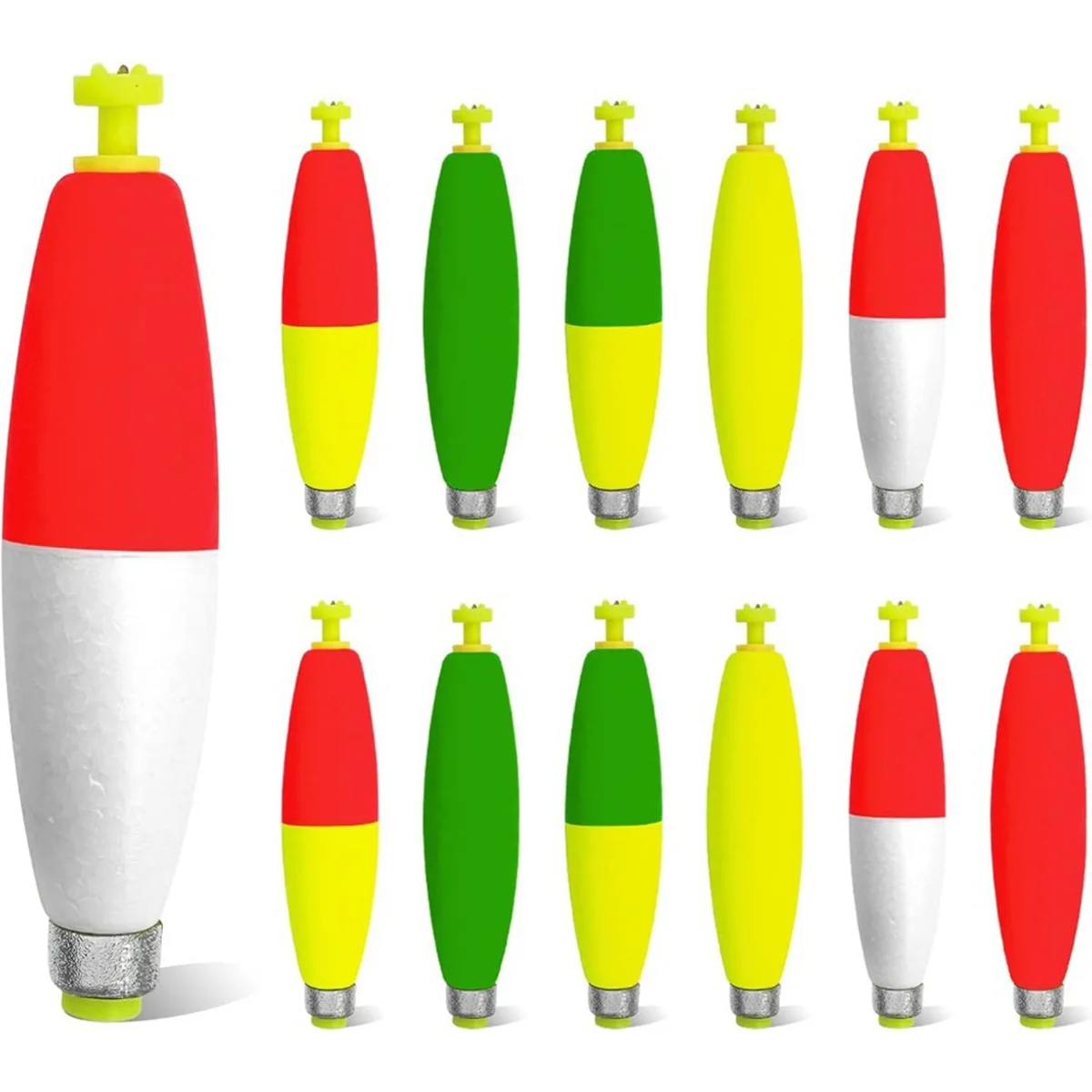 Angelschwimmer, Angel-Bobbers, Angelposen aus ovalem Schaumstoff, Slip-Bobbers, Angelposen, Zubehör für das Forellen-Barschangeln – Detail 8