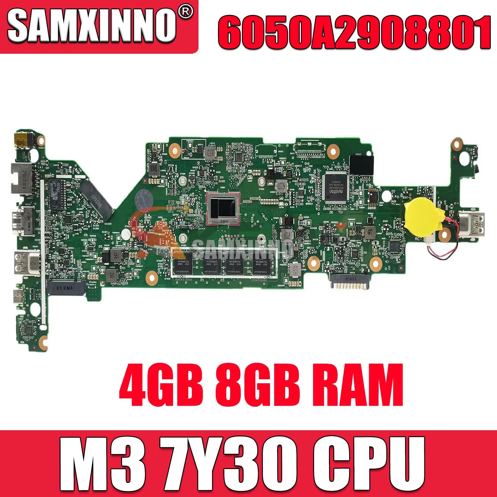 

For HP ProBook x360 11 G2 EE Laptop pc motherboard mainboard Core M3 7Y30 CPU 4GB 8GB RAM 6050A2908801 Motherboard