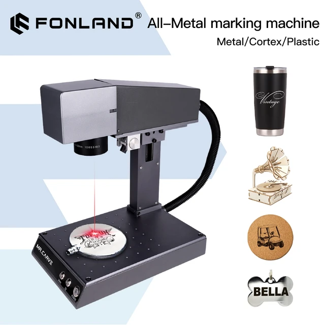 DAJA Mr Carve M1 Pro Laser Metal Engraving Machine Fiber Laser Printer  Machine Jewelry Laser Marking Machine with Rotary Roller