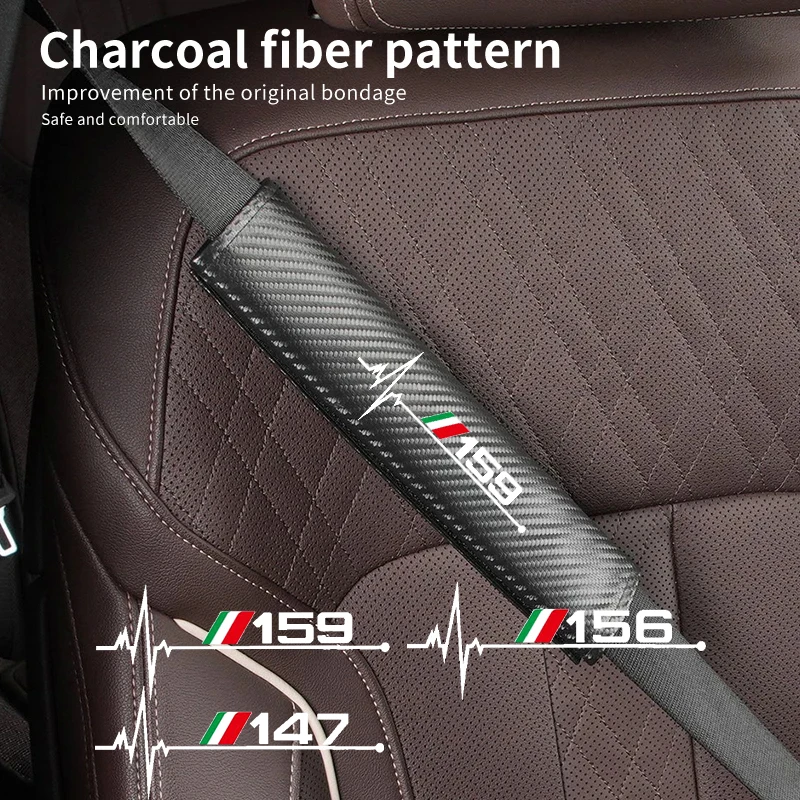 2 Pezzi Coprispalle Per Cintura Di Sicurezza Per Auto Per Alfa Romeo Mito Giulietta 147 156 159 Giulia Stelvio Accessori Per Auto