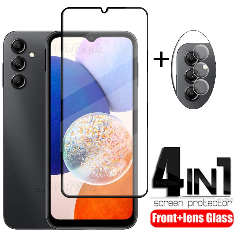 4-In-1 Per Samsung Galaxy A14 5G Glass Per Samsung A14 5G Screen Protector Per Samsung A04 A04E A23 A04S A13 A14 5G Lens Glass