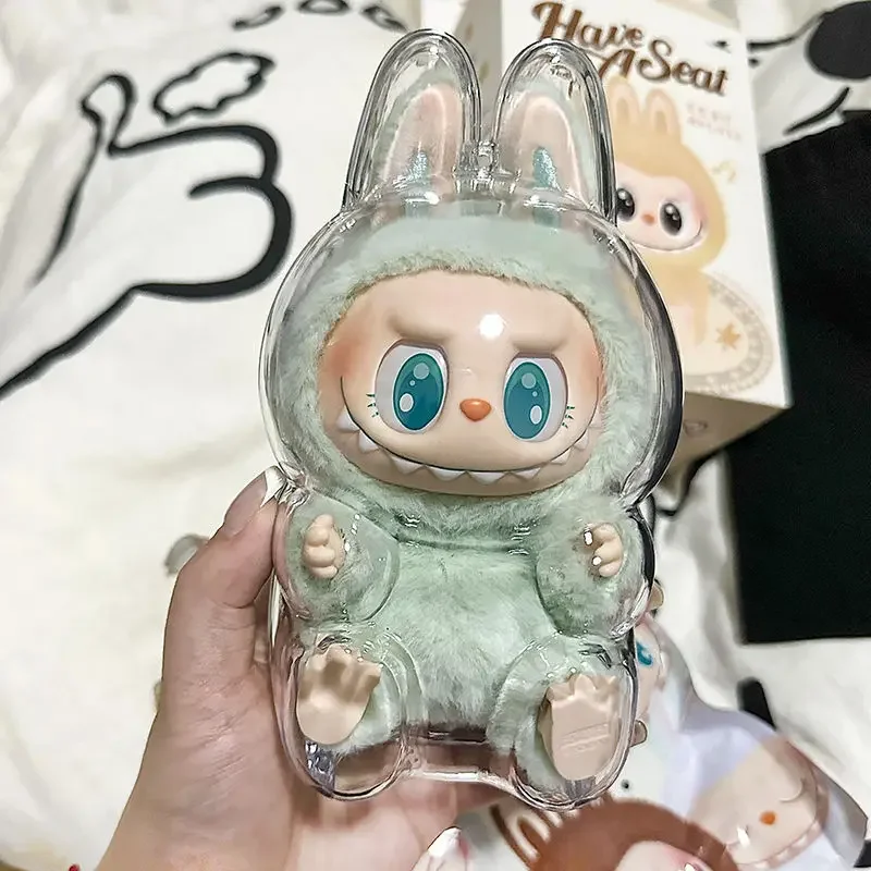 ポータブル透明ラブブプロテクターケース、キーホルダー付きドール