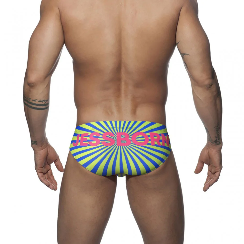Swimming Trunk Cartoon Superman Printed Men's Sexy Low Waist Hot Spring Pool Beach Surfing Swimsuit