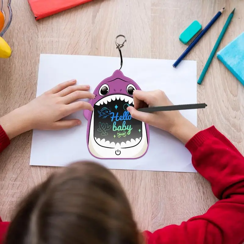 Shark Doodle Pad Cartoon LCD Writing Boards Educational Writing Tablet Kids Drawing Tablet Drawing Pad Doodle Board for Toddler