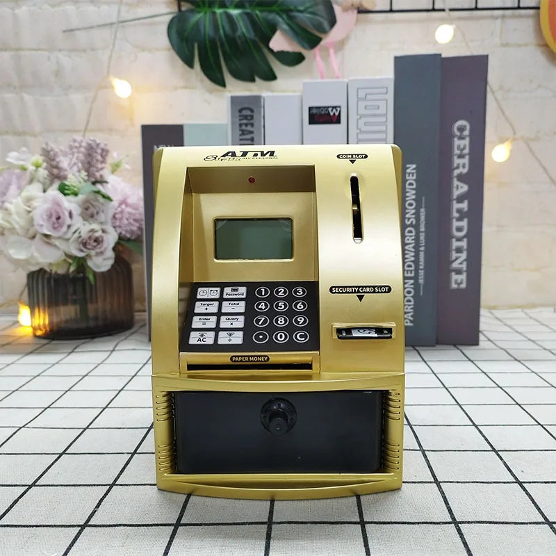 Euro USD Piggy Banks To Save 1000, Banknote Box, Cashier, Slot Machine Piggy Box, Electric Piggy Bank Money, Savings for Adults 2