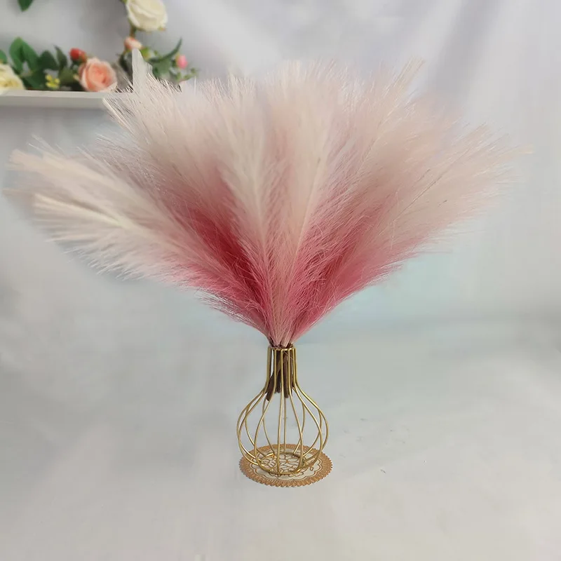 

party supplies 6pcs Gradual Color Imitation Reed Artificial Pampas Grass Setaria Nordic Window wedding birthday decorations