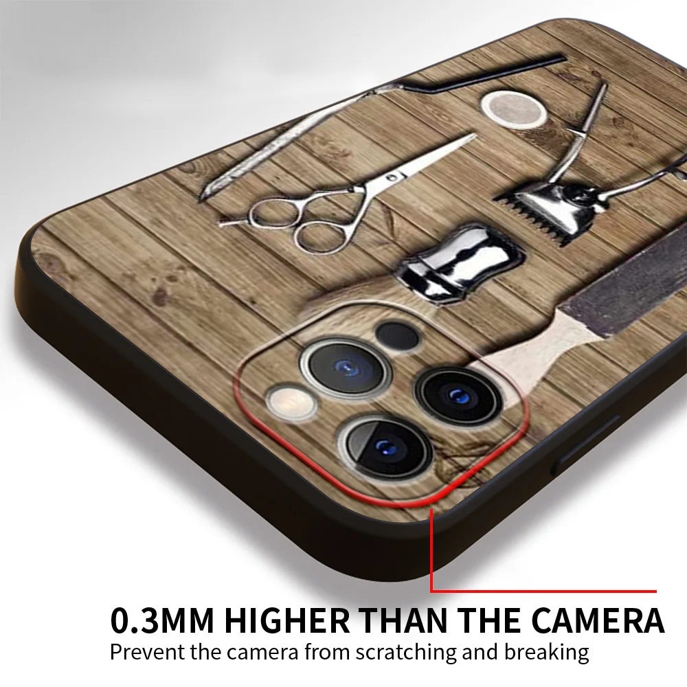 Luxury Barber Shop Hair Stylist Tools Phone Case Cover