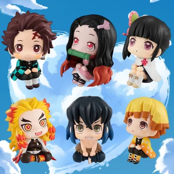 7CM Anime Demon Slayer Kimetsu No Yaiba Figure Kamado Tanjirou Action Figure Agatsuma Zenitsu Nezuko Warrior PVC Model Toy Gift 1