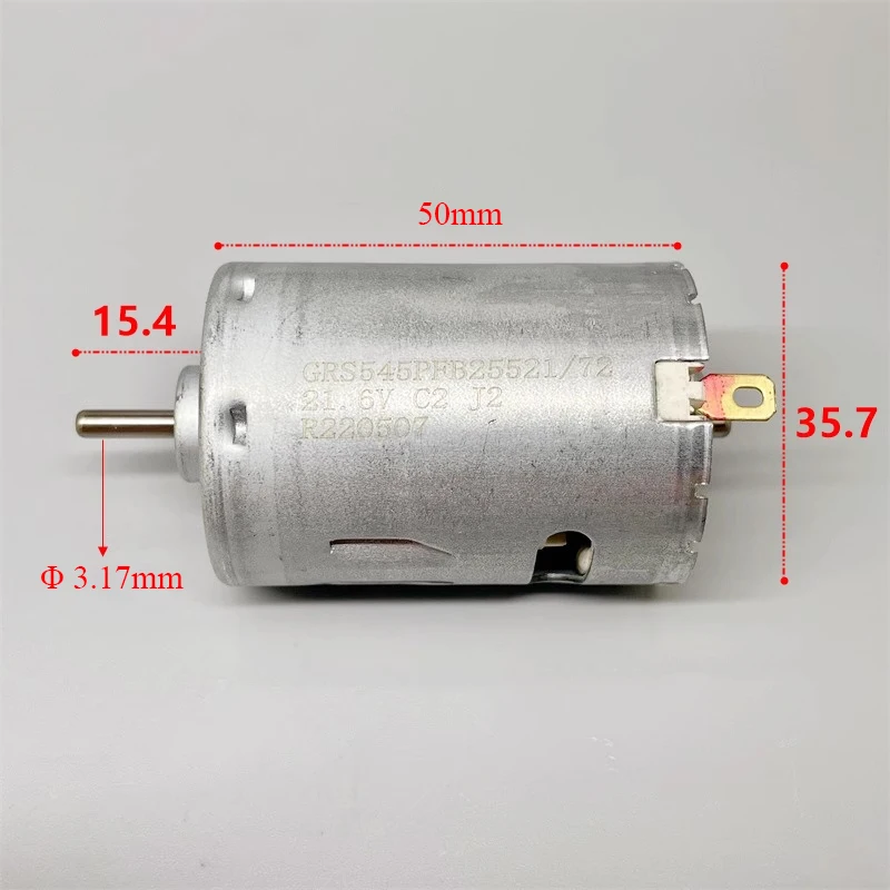 545 Motor DC 12V 21.6V 24V High Speed Double Ball Bearing 5-pole Inner Rotor Built-in Cooling Fan for Electric Tools