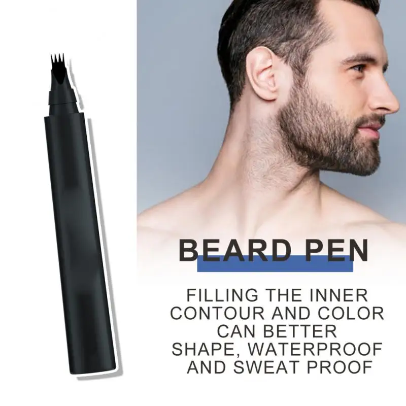 Professional Men's Beard Coloring Pen 1~15PCS Beard Filling Pen Dye Four Prong Waterproof And Sweat Proof Enhance Facial Hair