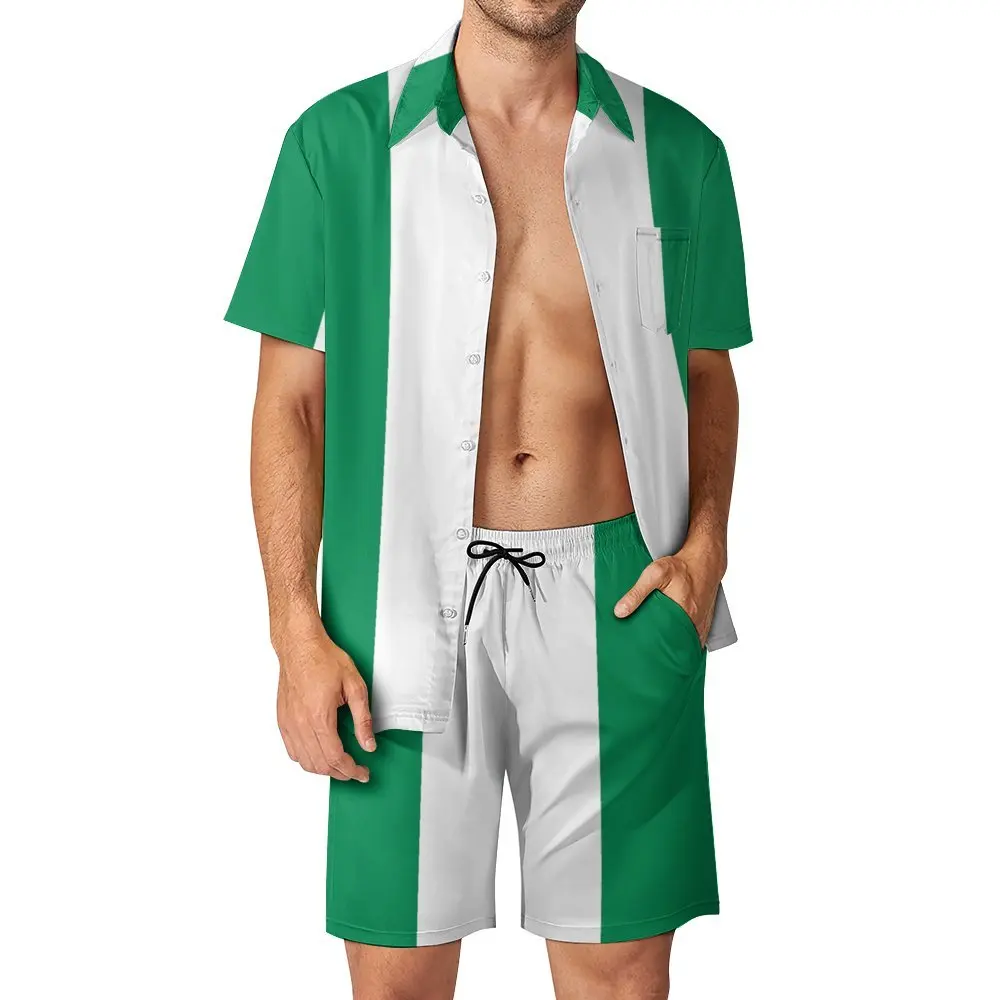 

Нигерийский флаг Нигерия мини-юбка Мужской пляжный костюм из 2 частей платье-брюки Высокое качество Классический домашний европейский размер