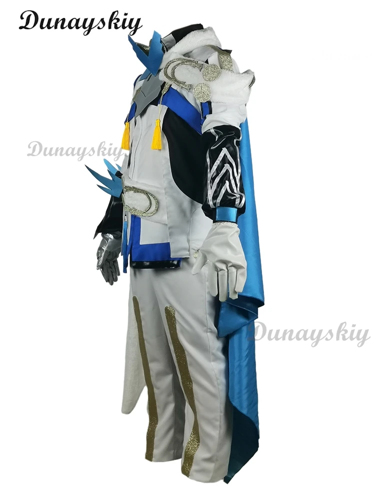 Game Honkai Star Rail Gepard Landau Cosplay Costume Top Pants Cloak Outfit Boys Men Adult Halloween Carnival Party RolePlay Suit 4