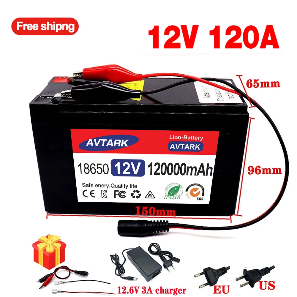 12v 120ah 18650 Lithium Battery For Solar Panels 30a Builtin High