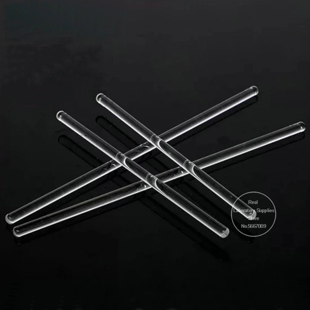 Glass Stirring Rod 5pcs 10pcs Lab Borosilicate 5/7/8/10mm Diameter 100/150/200/300/350/400mm Length agitator Stirrer