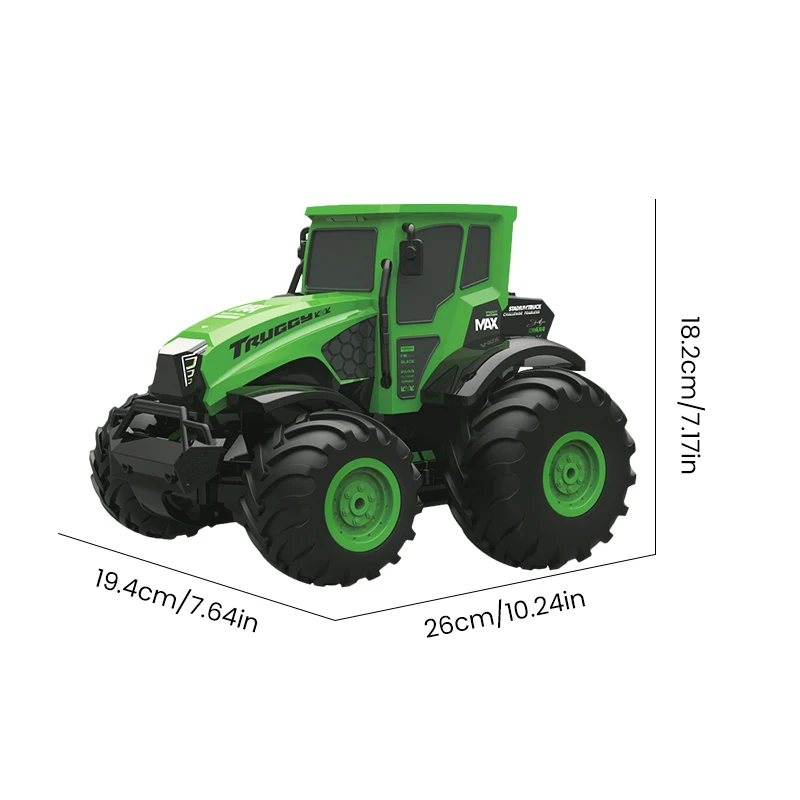 RC Car Tractors 1/14 Trailer Waterproof Farm Cars Amphibious Farming Truck Miniature Farmer Animal Model Toys Children