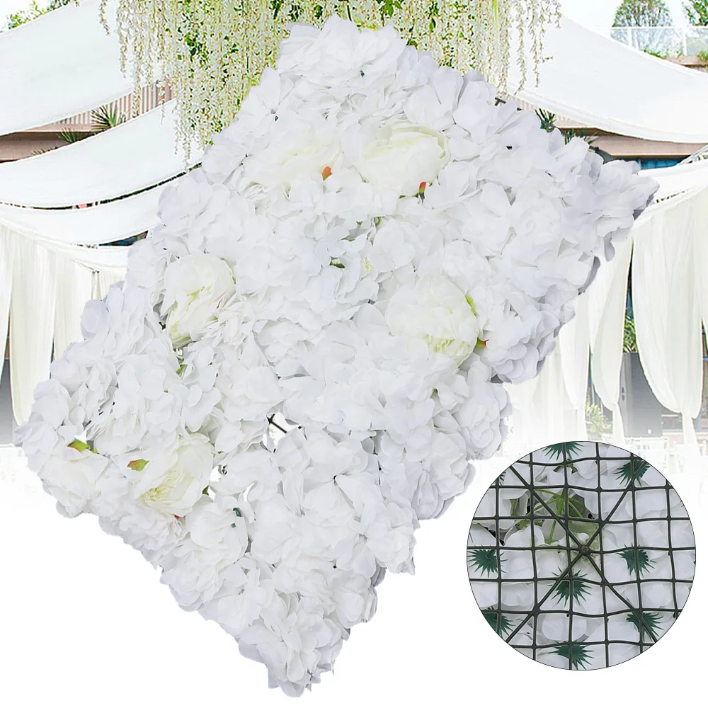 

Artificial Rose Hydrangea Flower Wall Panels Wedding Birthday Party Decor 60 x 40cm 6pcs